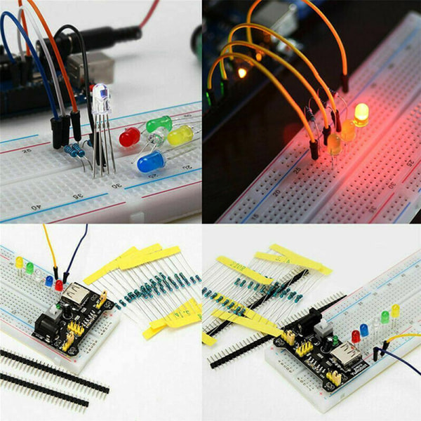 DIY Electronics Components Kit 830 Tie-point Breadboard för Ard