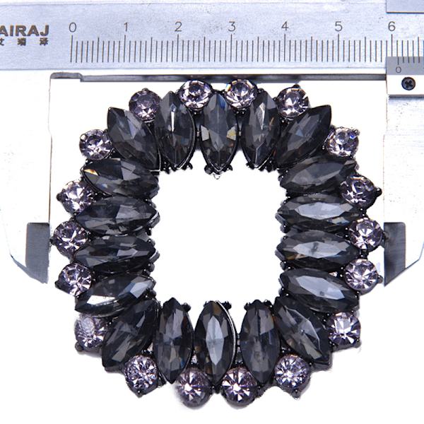 Kvinder Sko Clips DIY Sko Charms Blomster dekorative tilbehør Black