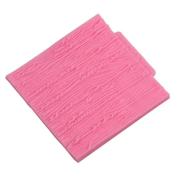 Trädbarktextur Trämönstermatta Mould Silikonformkaka Pink