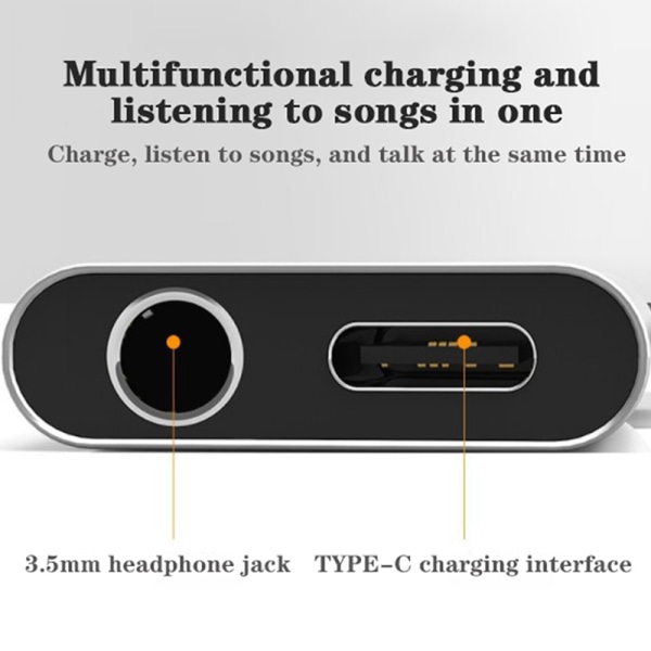Adapter Charge Headphone 2 in 1 Type-C – 3,5 mm Jack Head Aux o Red