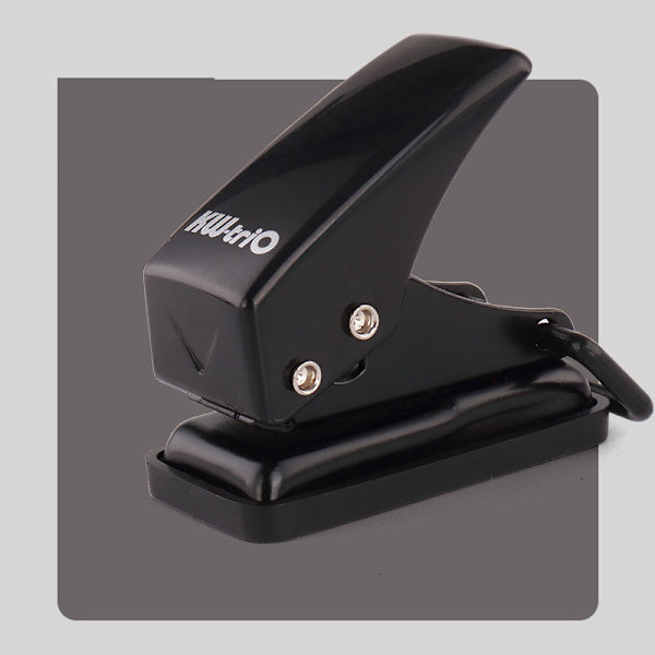 e Mini Single Hole Shape Punch til Planner Disc Ring DIY Black