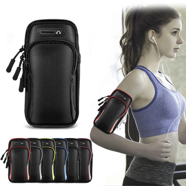 Gym Sport Løping Jogging Armbånd Armbånd Bag Red