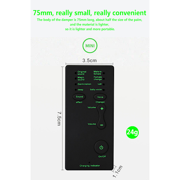 7 Ulike lydendringer Stemmeskifterenhet for datamaskin/lap