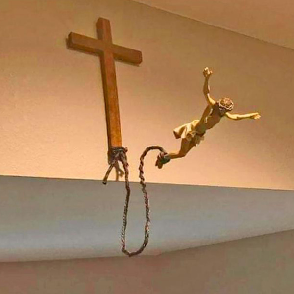 Bungee Jumping för Jesus Religiös Atmosfär Dekoration