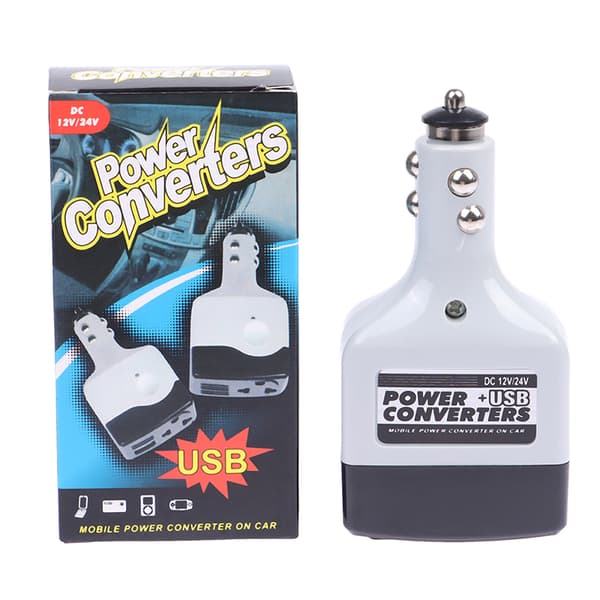 USB power DC 12/24V till AC 220V växelriktare för telefon
