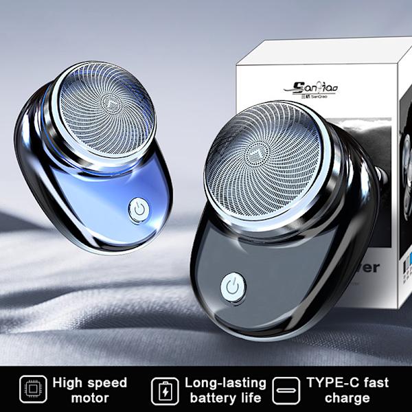 Elektrisk rakapparat Bärbar rakhyvel Resekläder USB Uppladdningsbar Silver