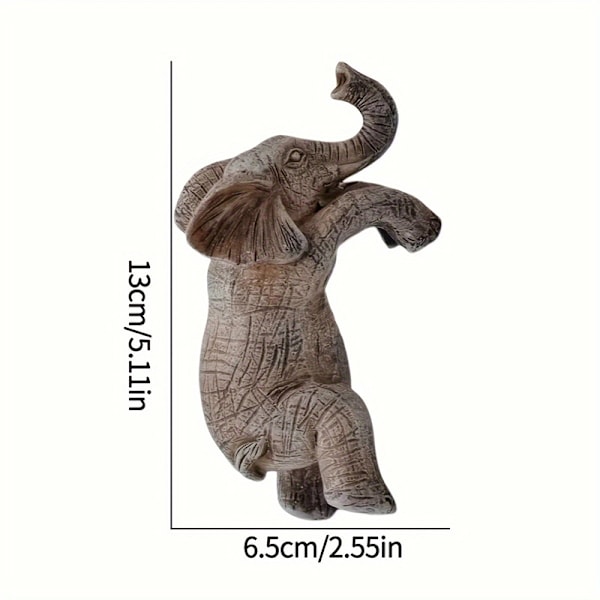 e Klatrende Elefant Blomsterpotte Krammer Figurer Resin Hængende E
