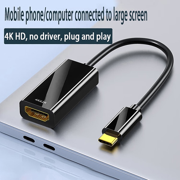 Adapterkabel för 1st typ C till HDMI4K videokabelomvandlare Silver
