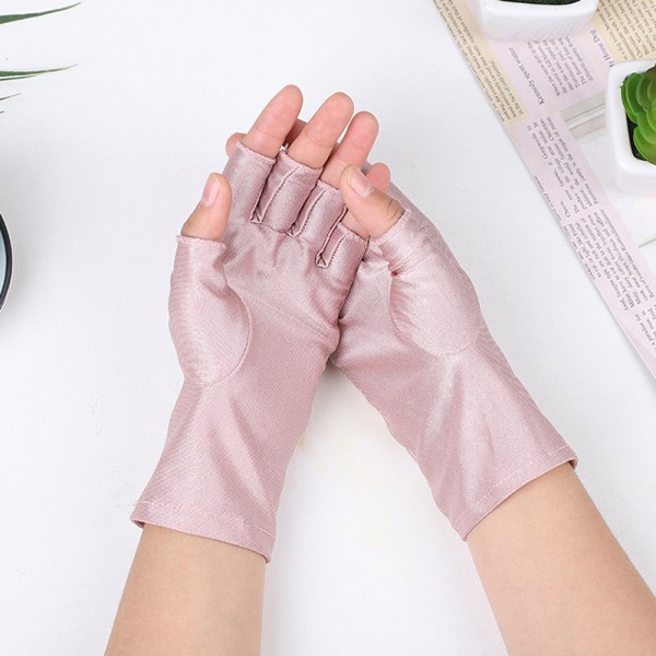 1 par Anti Uv Rays Protect Handsker Neglehandsker Beige