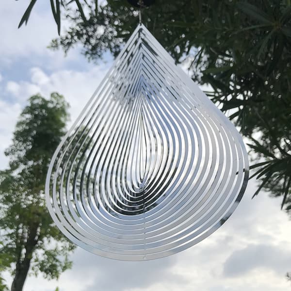 Beating Wind Spinner Rustfritt stål Roterende Wind Chime Bell Multicolor 30*20cm