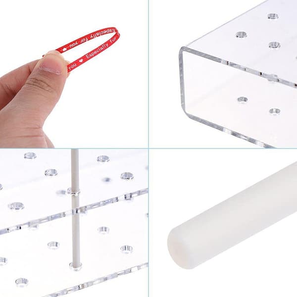 20 hull Akryl Lollipop Display Stand Rektangel Godteriholder