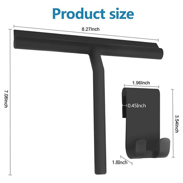 Dusjnalrens for glassdør dusjveggskraper 21cm