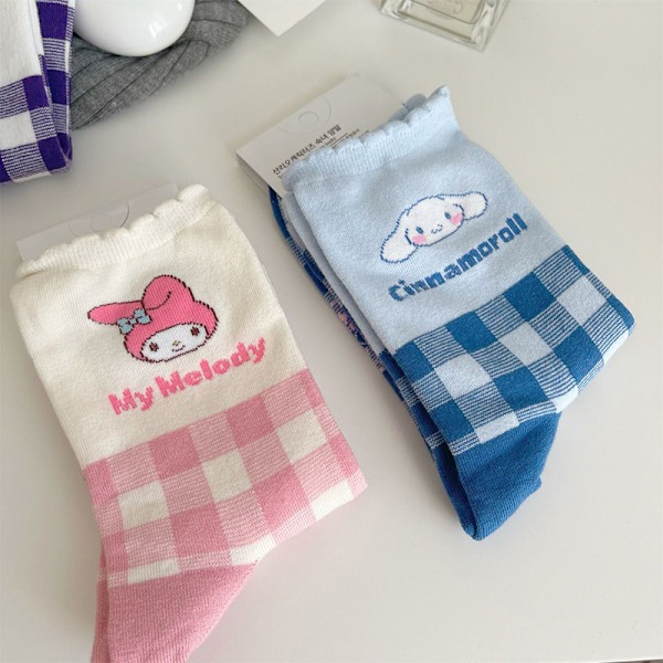 1 Par Sanrio Strumpor Tecknad Anime Barn Spädbarn Bomull Varma A2