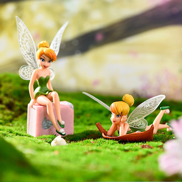 6 ST Flower Fairy Pixie Fly Wing Miniatures Girl Figurines 6 pcs
