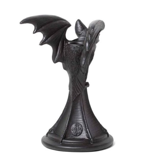 Gotisk lysestake Vintage Cat Wolf Bat Statue Halloween A3