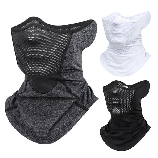 Ice Silk Sports Neck Gaiter Outdoor Dust Face cover Black