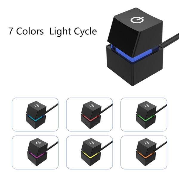 2m farverige LED-lys Computer Desktop Switch PC External Star Multicolor