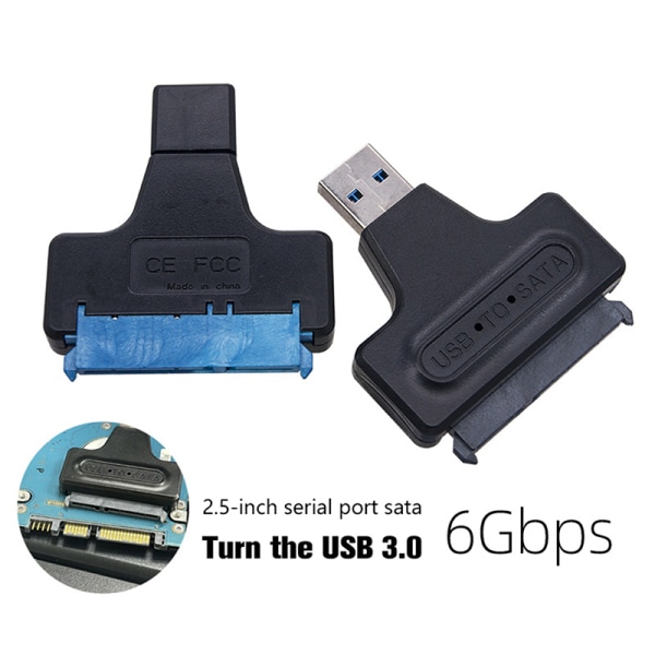 SATA til USB Adapter Kabel Ekstern harddisk 22Pin Converter Black d06f |  Black | Fyndiq