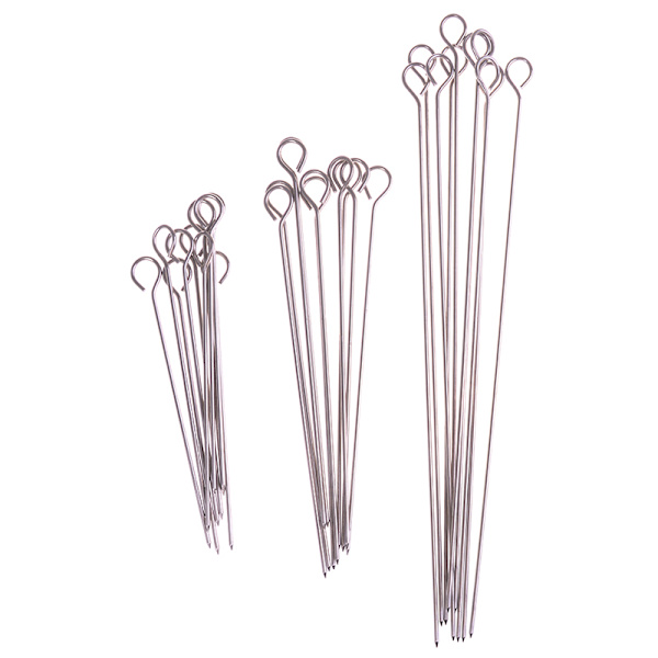 10 stk kjøttgås Rundstek grillspyd Pinne i rustfritt stål as the picutre L:30cm