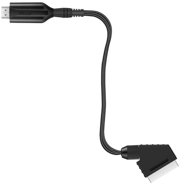 HDMI-SCART-kaapeli 1 m suora yhteys kätevä vaihto black