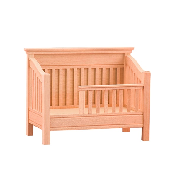 Dockhus Miniatyrsäng Baby Cradle Bed Hemmodell