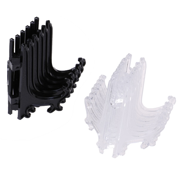 12 Stk Display Stand Staffeli Plade Holder Billedkunst Plast White