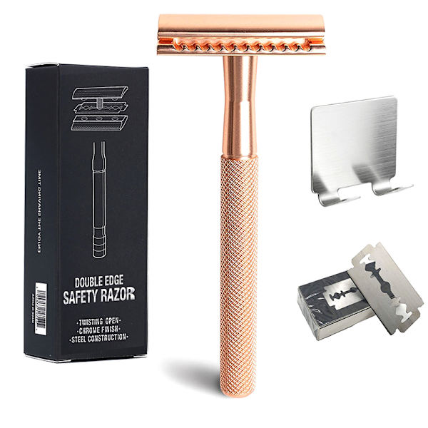 Barbermaskine til manuel hårfjerning med udskiftning af knive Rose Gold