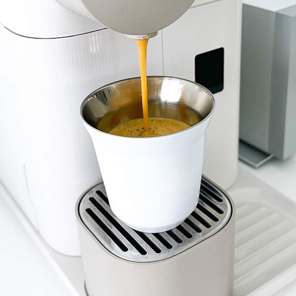 80ml dobbelvegg rustfritt stål kopp isolasjon kaffekopp White