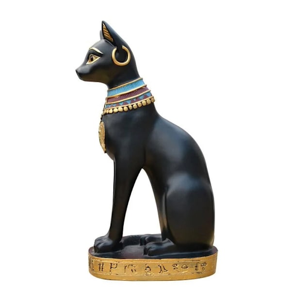 Egyptisk kattstaty prydnad Black