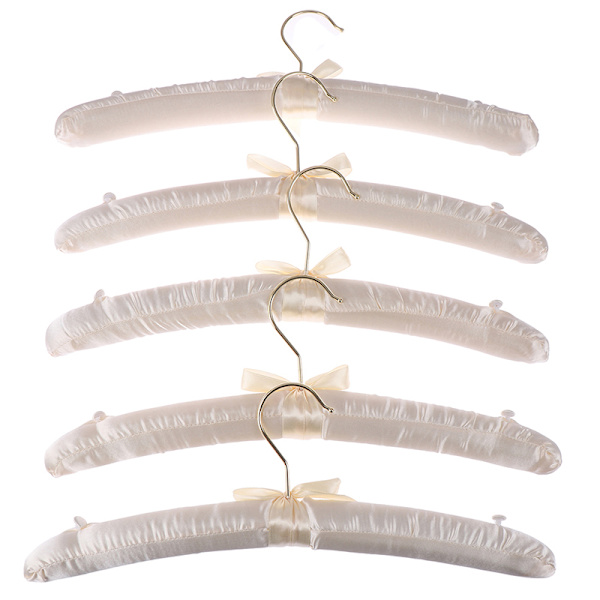5kpl 38cm valkoinen satiini pehmustettu yläripustimet Vaatteet takki morsiamen Beige