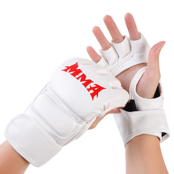 Sanda Boxing Fighting Training Handsker Bær fitnesshandsker white MMA