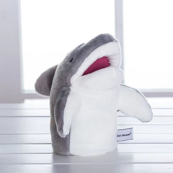 22cm e Liten Haj Handdocka Handskar Plyschleksaker Djur Hand P Gray
