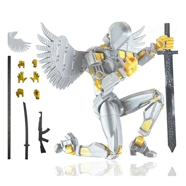 1 set Lucky 13 figurer robotleksaker rörlig 3D-utskriftsdocka A3