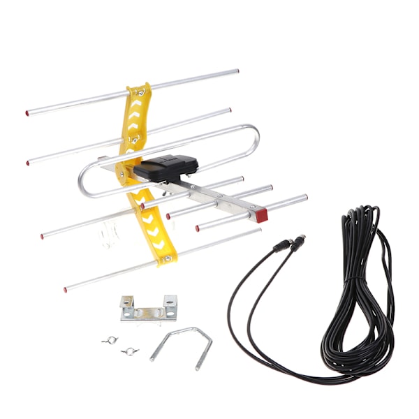 Utomhus 100Mile Amplified 8 Yagi Antenna HD-TV lång räckvidd