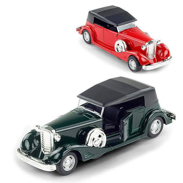 1 Stk klassisk bilmodell Vintage Pull-Back Legering Diecast billeker Wine red