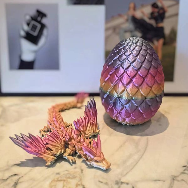 Gem Dragon Crystal Dragon Egg Roterbar och ställbar leksak B2