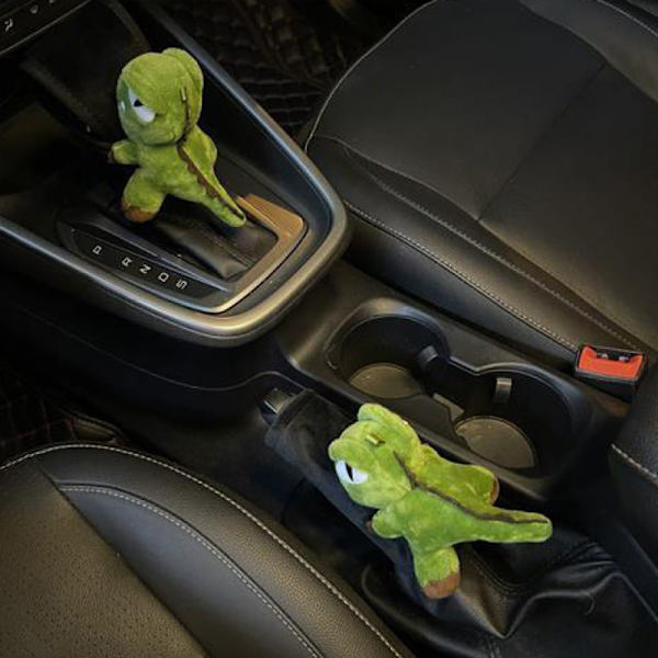 1/2PCS Bilhandbromshylsa Växelspaksknopp Cover A6 Green Handbrake