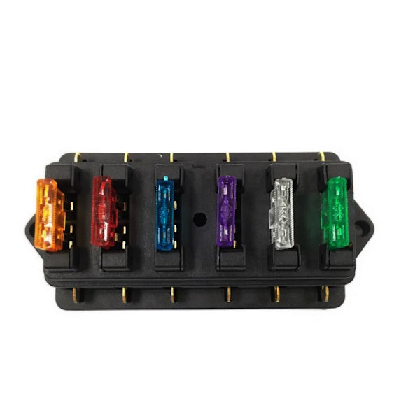 6 Way Circuit Standard ATO Blade Sulakerasia DC Auton sulakelohko Hol
