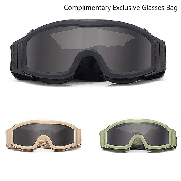 Tactical Goggles Anti-Wind Og Sand Goggles Cs Cross Border Goggles+black frame