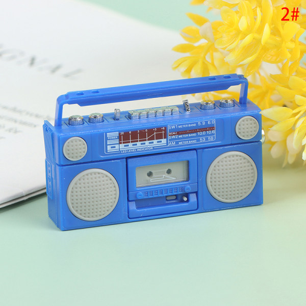 1:12 Dockhus Miniatyrradiomodell Inspelare Spelare Toy Doll F 2#