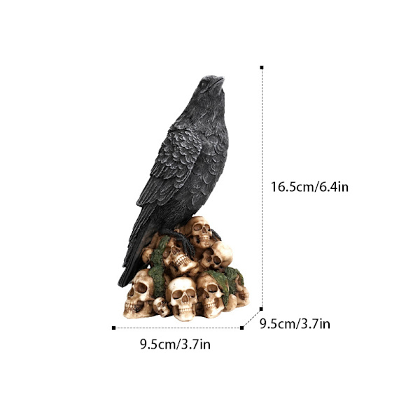 Skeletter dekorative figurer Katte og krager statuer A1