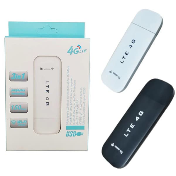 4G USB mobil trådlöst bredband 100Mbps pluggbar sändare White