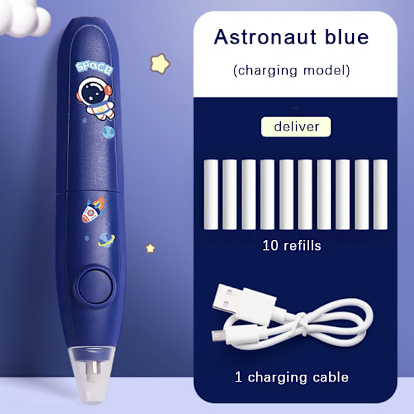 Sähköinen pyyhekumikynäpiirros ja vaivatut pyyhekumit dark Blue Rechargeable