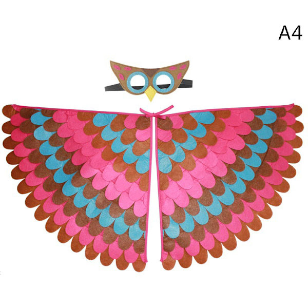 Børn Dyrekostume Fugle Filtvinger Halloween Dress Up Wings red