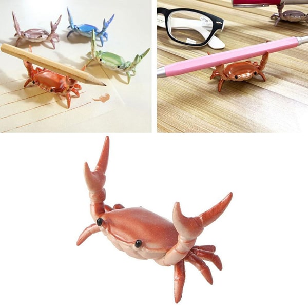 e Crab Pen Holder Vægtløftende Crabs Penholder Red