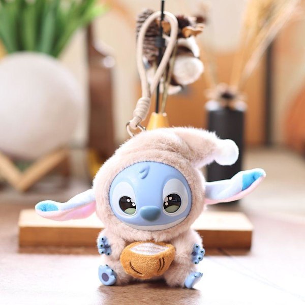 1 kpl Stitch Syö Jotain Ennen Nukkumaanmenoa -sarjan pehmomallinen avaimenperä A5
