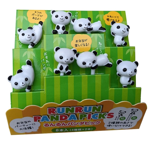 8st/ set e Panda Fruktgaffel Barn Dessertval Tookpick