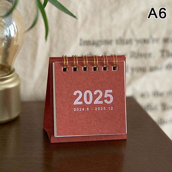 2025 Mini Simple Lille Skrivebords Kalender Lomme Bærbar Kalender P A6