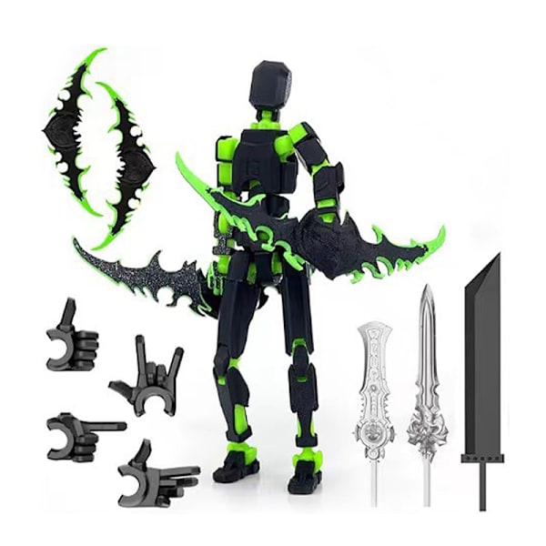 1 set Lucky 13 figurer robotleksaker rörlig 3D-utskriftsdocka A1