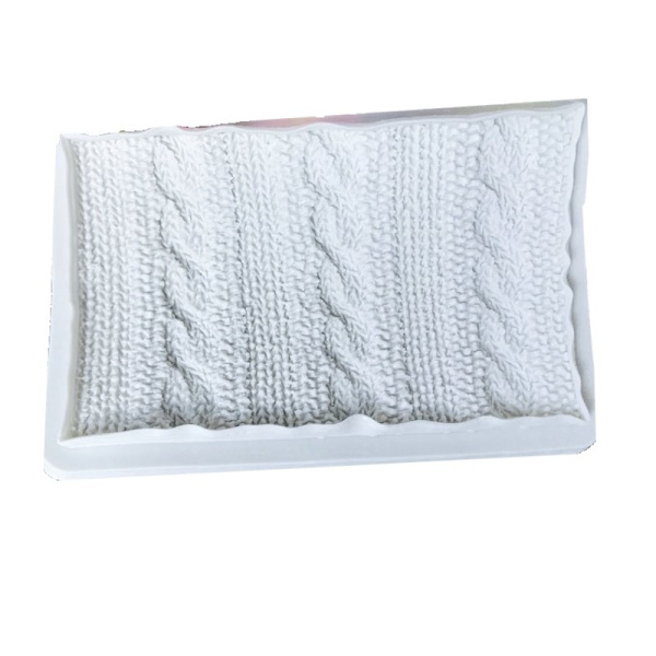 Sweater mønster strikning uldent garn form silikone form 17.5*11.*1.5cm